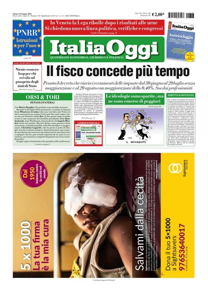 Italia oggi : quotidiano di economia finanza e politica